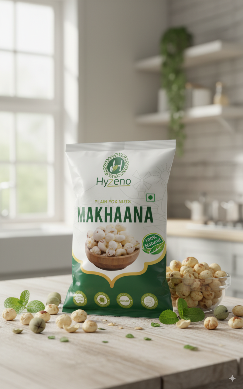 Fresh roasted foxnuts (makhana) from Bihar